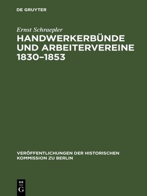 cover image of Handwerkerbünde und Arbeitervereine 1830–1853